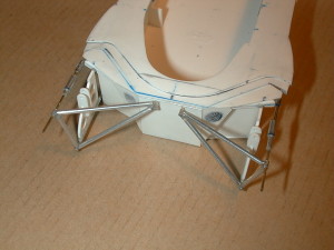 1975 Tyrrell 007, front bulkhead and suspension elements